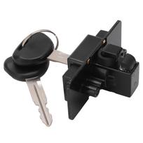 Glove Box Lock MB846665 Instrument Toolbox Lock Cylinder Assembly with 2 Keys Replacement for Mitsubishi Montero black