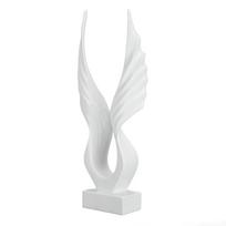 Abstract Wing Sculpture Artistic Decorative Resin Wing Statue Ornament for Living Room Office White Angell Wings