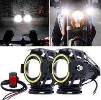 X-STYLE U7 LED rūko žibintas motociklams, Kalmaro žiedas/Aukštas/Žemas/Mirksėjimas, Projektorius, 12 V - 80 4 modes (hi/lo/strobe/squid ring only) balta