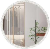 Veidrodis Lumi Lux LED, Baltas, 60 cm