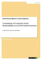 Conundrum of Corporate Social Responsibility as a tool for brand awareness: Corporate Governance and Ethics