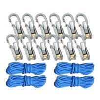 1 Set Rope Tensioner with Roller Cord Heavy Duty Metal Cam Lock Tensioner Outdoor Backpacking Hiking Boating Camping Guyline Rope Adjuster Tightener 1 Set