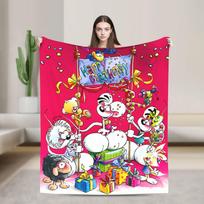 Diddl Su Gimtadieniu Antklodė Kokybiška Super Šilta Mesti Antklodę Žiemos Vaikams Lauke Naujoviška Lovatiesė 75x90cm red