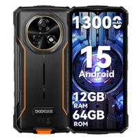 DOOGEE FIRE 5 Android 15 Atsparus išmanusis telefonas su 13000mAh baterija, 12GB+64GB/2TB išplečiama atmintis, 6.6  HD+ 90Hz IPS, 13MP kamera, NFC, IP68/69K žalia