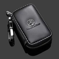 2025 m. Karštas odinis automobilio raktų dėklas Apsauga Automobilio raktų krepšys Raktų pakabuko dangtelis Mercedes Benz Naujai B/C/E klasei A klasei C200L GLC GLK Ne gray