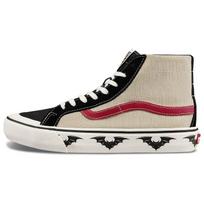 Vans Unisex Sk8-Hi 138 Decon Sf High-top Skate Sneakers Black Red VN0A3MV12U4 35