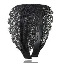 Simple Sweet Make up Resin Flower Cloth Lace Headband Korean Style Hair Wear Wide Side Hairband Women Hair Accessories juoda