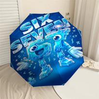 1PC Robot Umbrella-8-Rib Reinforced, Automatic Open, Lightweight & Durable, Fashion Accessory for Outdoor, H0324