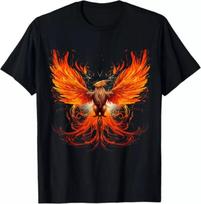 Rising Fire Fenix Mythical Bird Shirt Fiery Phoenix Art TShirt Unisex TeeHot Unisex T-Shirt L
