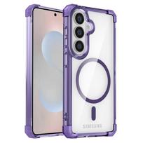 Shockproof Armor Transparent Case For Samsung Galaxy S26 S25 S24 S23 S22 S21 Ultra Plus S23FE S24FE For Magsafe Charge Cover S26 Ultra