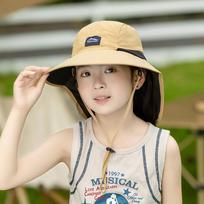Kids Spring Summer Wide Brim Sun Hat, UV Protection Baby Cap, Breathable Outdoor Sunshade Hat for Boys Girls 52-55 (7-12 years old)