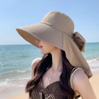 Breathable UV Protection Bow Bucket Hat Sunscreen Portable Outdoor Sun Hat Wide Brim Adjustable Fisherman Cap Outdoor