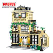 1443-1489Pcs High-Quality Creative Urban area High-Quality Cafe High-Quality Light High-Quality Streetview High-Quality Building High-Quality Blocks