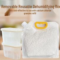 Refillable Plastic Box for Calcium Chloride Desiccant Granules - Reusable Dehumidifier Bucket 250g Empty Box *2 (Higher Shipping Cost)