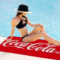 C-Coca C-Cola Beach Towel Colorful Bath Towels For Girl Microfiber Quick Dry Custom Sand Free Beach Yoga Spa Gym Pool Cotton 30x30cm beige