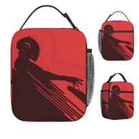 Daft Punk Lunch Bag Portable Insulated Lunch Box Beach Graphic Design Cooler Bag Fun Oxford Thermal Tote Handbags One Size red