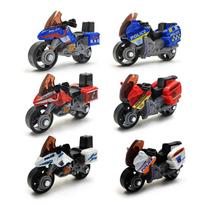 6Pcs/Set Mini Motorcycle Model Toys 6Cm Metal+Pvc Motorbike Simulation Car Ornaments Collection Vehicle Decoration Kids Adults