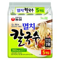 Nongshim Kalguksu su ančiuviais, nekeptas, korėjietiški smulkinti makaronai, pikantiškas sultinys, 98g, 5 vnt. pakuotė black