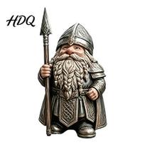 Creative Entrance Table Decorations Viking Gnome Warrior Figurine Resin Nordic Dwarf Statue Decorative Retro Fairy Tale Home Decor Soldier Ornament D