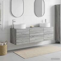 Vonios baldų rinkinys 3 vnt. Pilka Sonoma 49,5 x 44,5 x 65,5 cm
