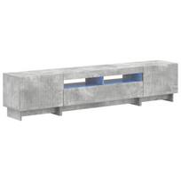 5 dalių LED televizoriaus stovas Betono pilka Apdirbta mediena