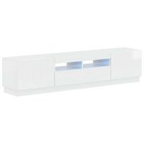 5 dalių LED televizoriaus stovas Itin blizgi balta