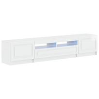 5 dalių LED televizoriaus stovas Itin blizgi balta
