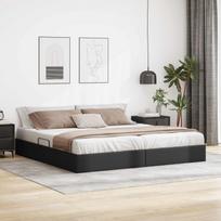 Otomano lovos rėmas Juodas 200 x 200 cm Dirbtinė oda