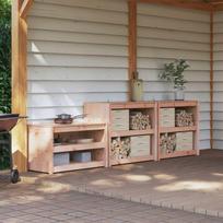 Lauko virtuvės spintelė MEPPEL 3 vnt. Balta