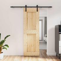 Slankios durys Natūrali ir juoda 70 x 210 cm