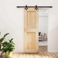 Slankios durys Natūrali ir juoda 70 x 210 cm