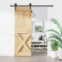 Slankios durys Natūrali ir juoda 70 x 210 cm