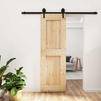 Slankios durys Natūrali ir juoda 70 x 210 cm