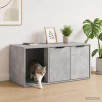 Katės narvo baldai Betono pilka 100 x 49 x 45 cm