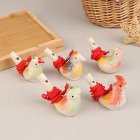 1Pc Random Coloured Drawing Water Bird Whistle Ceramic Water Bird Whistle Musical Instrument Cute Outdoor Team Sports Whistle 1