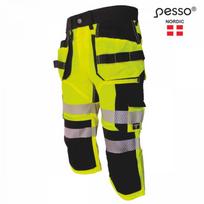 Kelnės 3/4 didelio matomumo Uranus Flexpro CL1, yellow C54, Pesso