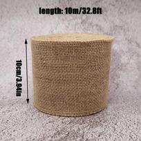 Burlap Roll (1 Roll, 10cm/4 Inch, 10 Meters) – Jute Ribbon for Gift Wrapping, DIY Craft Projects, Wedding & Home Decoration 10cm/3.94in brown