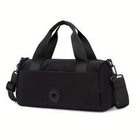 Stylish Black Nylon Travel Duffel Bag with Large Capacity - Multi-Functional Shoulder & Crossbody Bag, Ideal for Gym, Summer Outings juoda