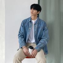 Men's Autumn New Denim Jacket Korean Style Trendy Men's Loose Clothing for Teenagers and Students M