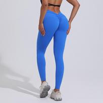 Women's 2025 High Waist V-Cut Yoga Pants - Hip Lift & Nude Feel Fitness Apparel Extra Small