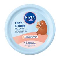 Veido ir kūno kremas, drėkinti, vaikams Nivea Baby Soft, 200 ml