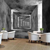 3D nuotraukų tapetai Pilkas cemento sienos erdvės koridoriaus freskos svetainės restorano kavinės sienos freska 200 cm(W) x 140 cm(H)