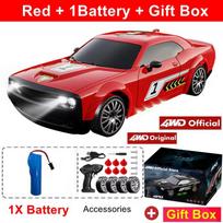 Naujas 4WD nuotolinio valdymo automobilis RC Drift GTRPRO High Speed ​​Model AE86PRO LED su šviesomis Lenktynių sportiniais žaislais Dovana suaugusiems berniukams mergaitėms vaikams 1 battery raudona