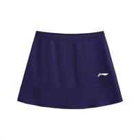 Li Ning Badminton Sports Running Skirt Pants Anti-Exposure Versatile Short Skirt Women skirts Deep-Purple Blue ASKV382-3 M