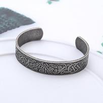 Viking Celtic Knot Raven Titanium Steel Bracelet For Men Durable Stylish Norse Jewelry