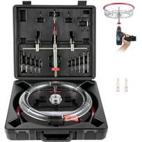 Adjustable Hole Saw Cutter Kit, 1-5/8  to 11-13 /16  (40-300 mm), Recessed Hole Saw with PC Dust Shield, Two Replaceable Pilot Drill Bits, for