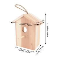 Bird Houses For Outside Wooden Nesting Cottage With Clear Window Bird Nest With Suction Cup For Tree Winter Balcony Garden