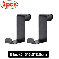 Z-Shaped Bathroom Cabinet Door Hook Stainless Steel Door Rear Hanger Keychain Coat Hook Home Kitchen Accessories Organizer Tool