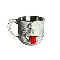Tea Cup Fun Teasing Facial Mug Resin Novelty Hot Cold Beverage Cup Anti Scalding 200ml Shaking Tongue Coffee Cup Drinkware <200ml