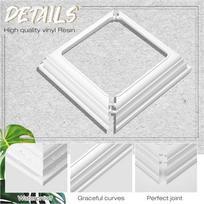 4PCS White PVC Post Skirt Decorative Deck Column Cover Baluster Post Base Cover  Fence